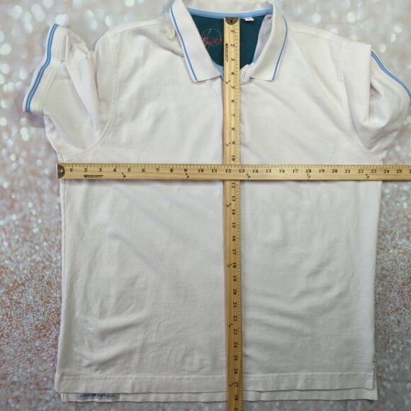 Robert Graham White/Blue Trim Polo, Men's 2XL - Picture 6 of 12